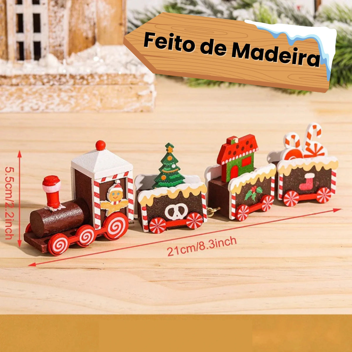 Wooden Christmas Train