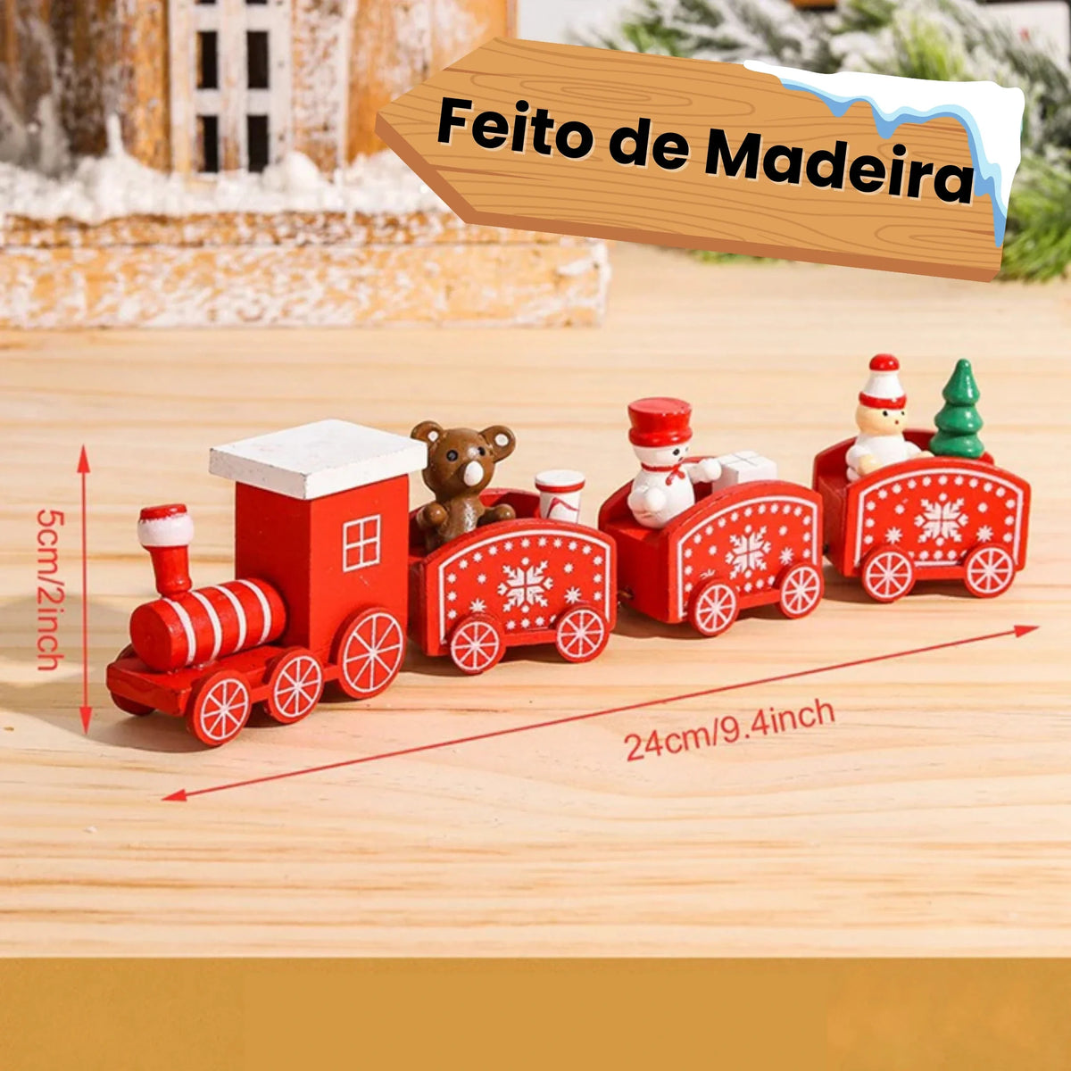 Wooden Christmas Train