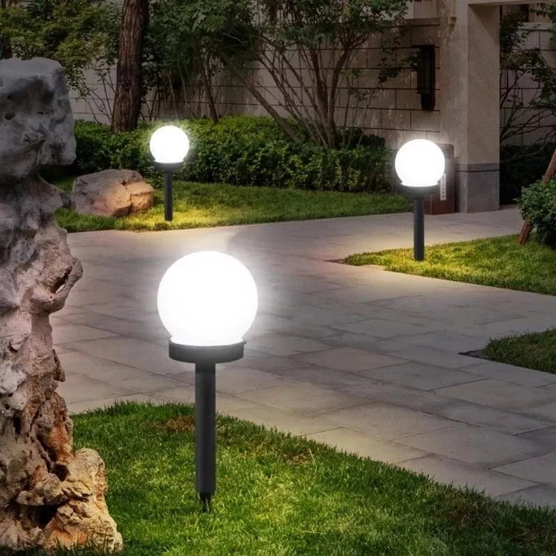 Round LED Solar Garden Light