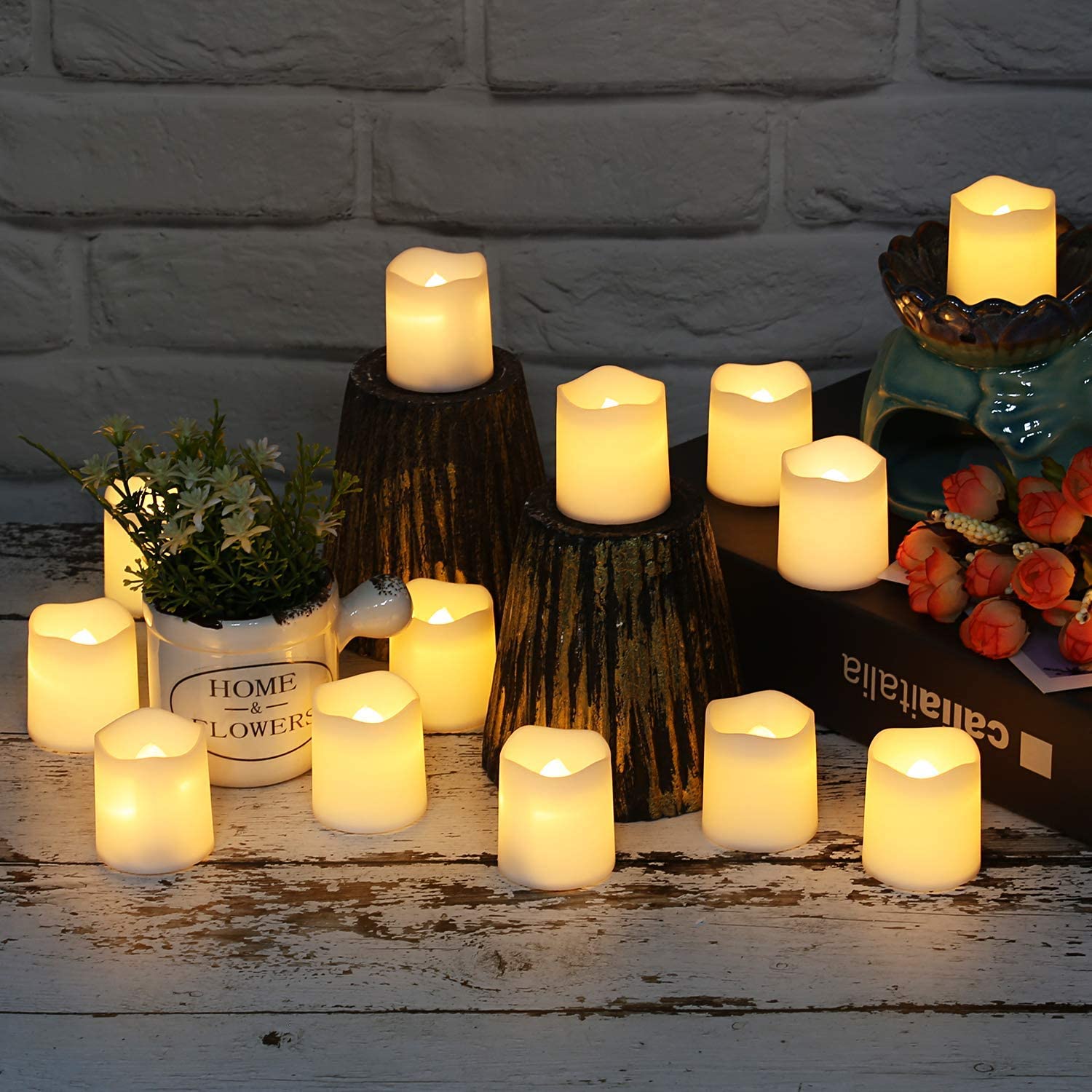 LED Decorative Candle Set - 24 Pieces