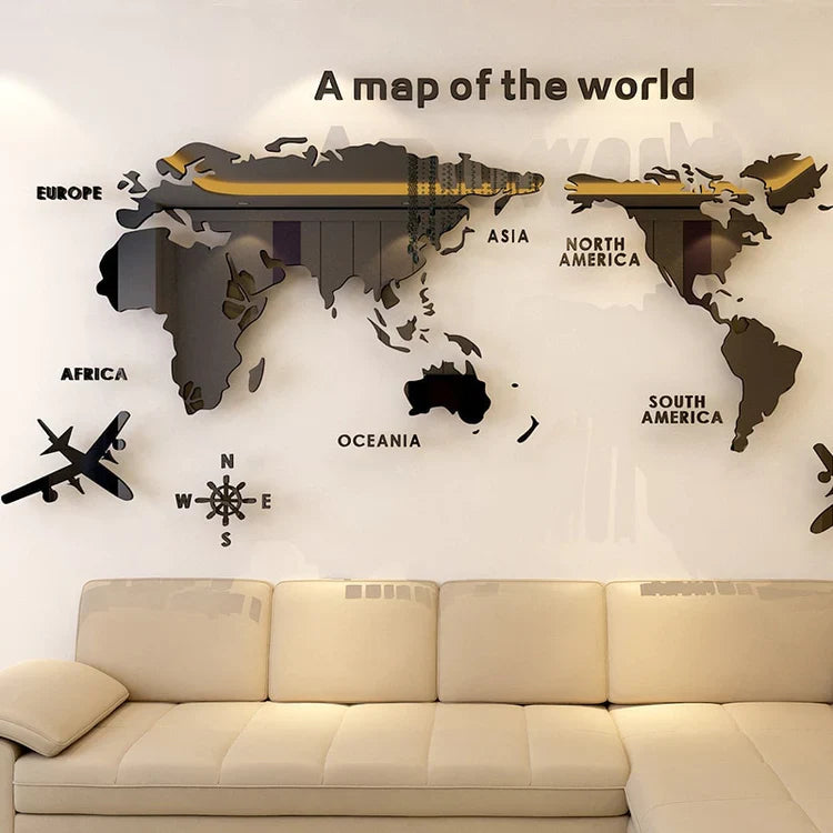 World Map for Wall - Acrylic