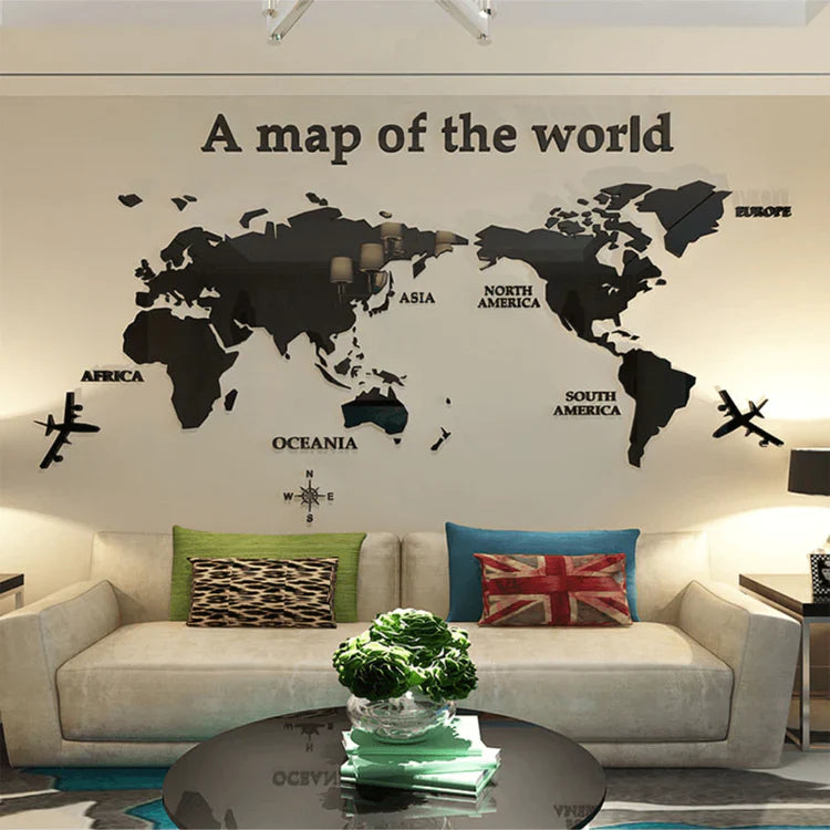 World Map for Wall - Acrylic