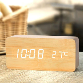 Digital Wooden Clock - LED