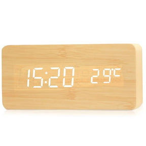 Digital Wooden Clock - LED