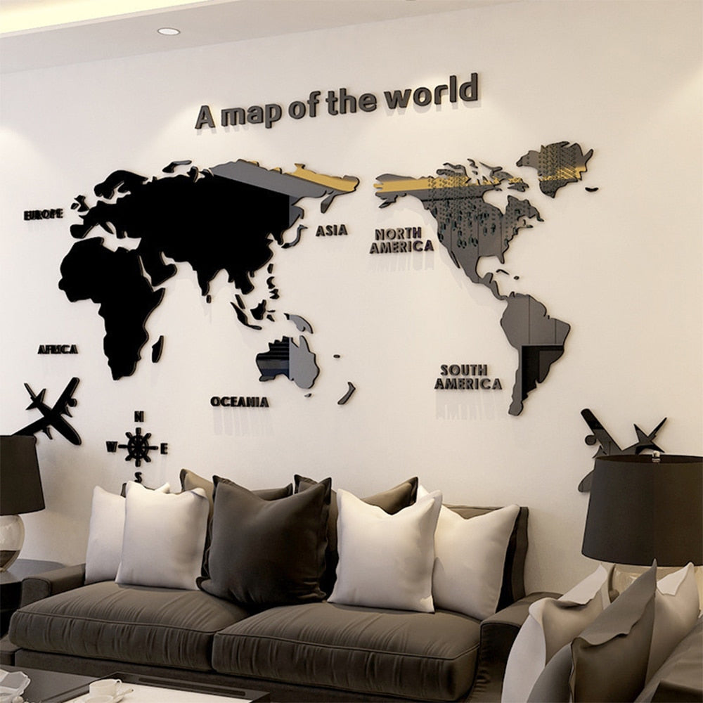 World Map for Wall - Acrylic