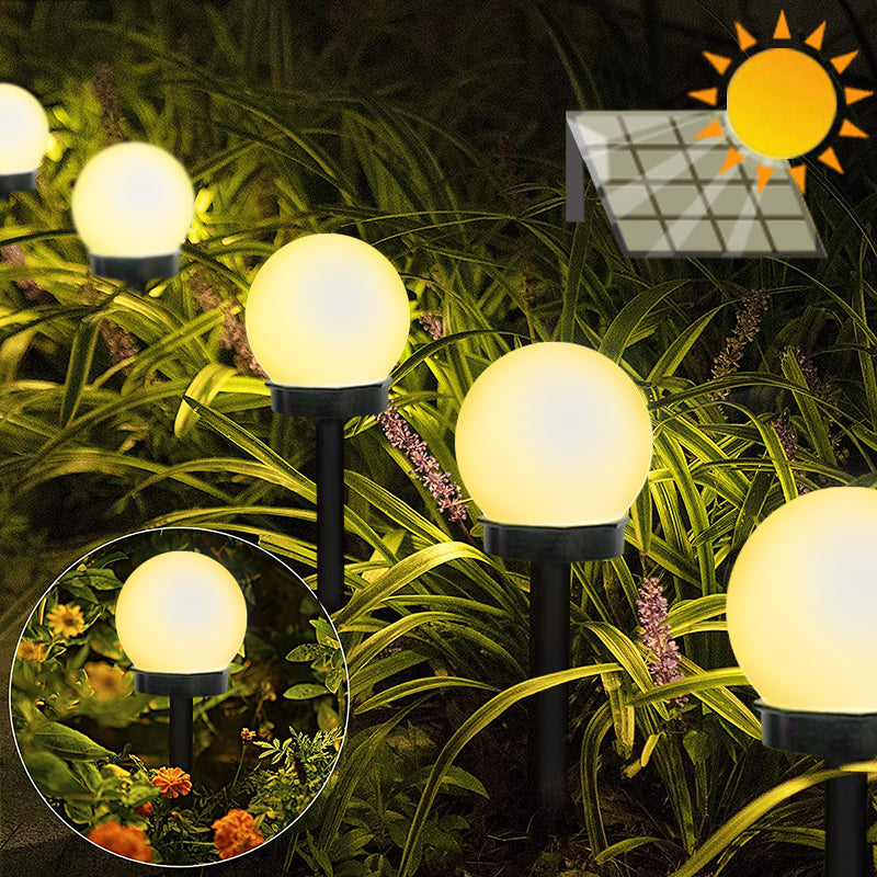 Round LED Solar Garden Light