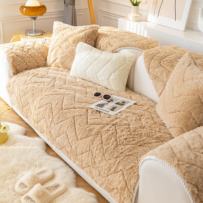 Anti-slip Plush Sofa Cover