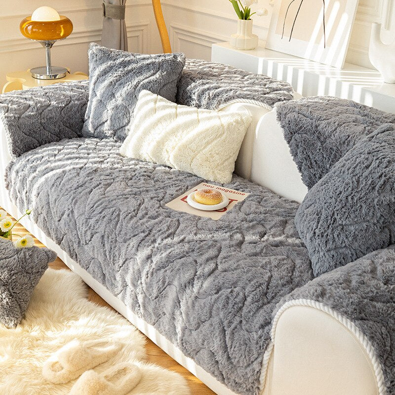 Anti-slip Plush Sofa Cover