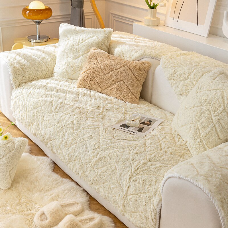 Anti-slip Plush Sofa Cover