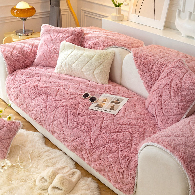 Anti-slip Plush Sofa Cover