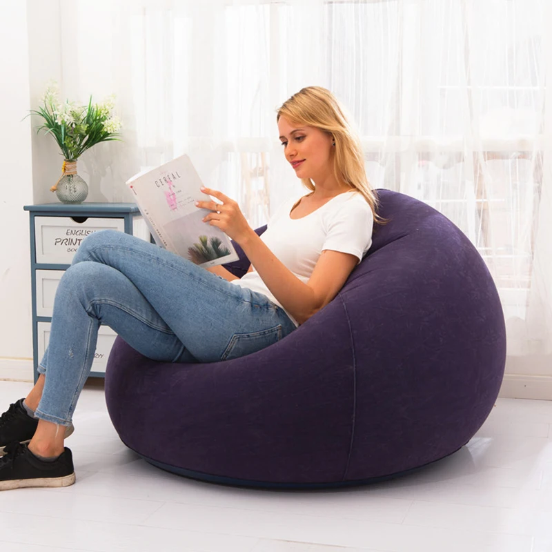 Comfortable Inflatable Round Lounge Puff